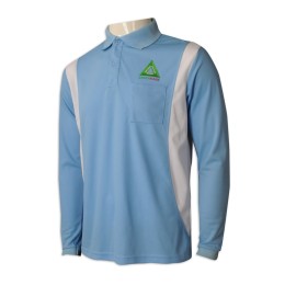 P1130 訂購拼色男裝Polo恤 設計大碼長袖Polo恤 Polo恤製衣廠     天藍色 P1130 訂購拼色男裝Polo恤 設計大碼長袖Polo恤 Polo恤製衣廠     天藍色